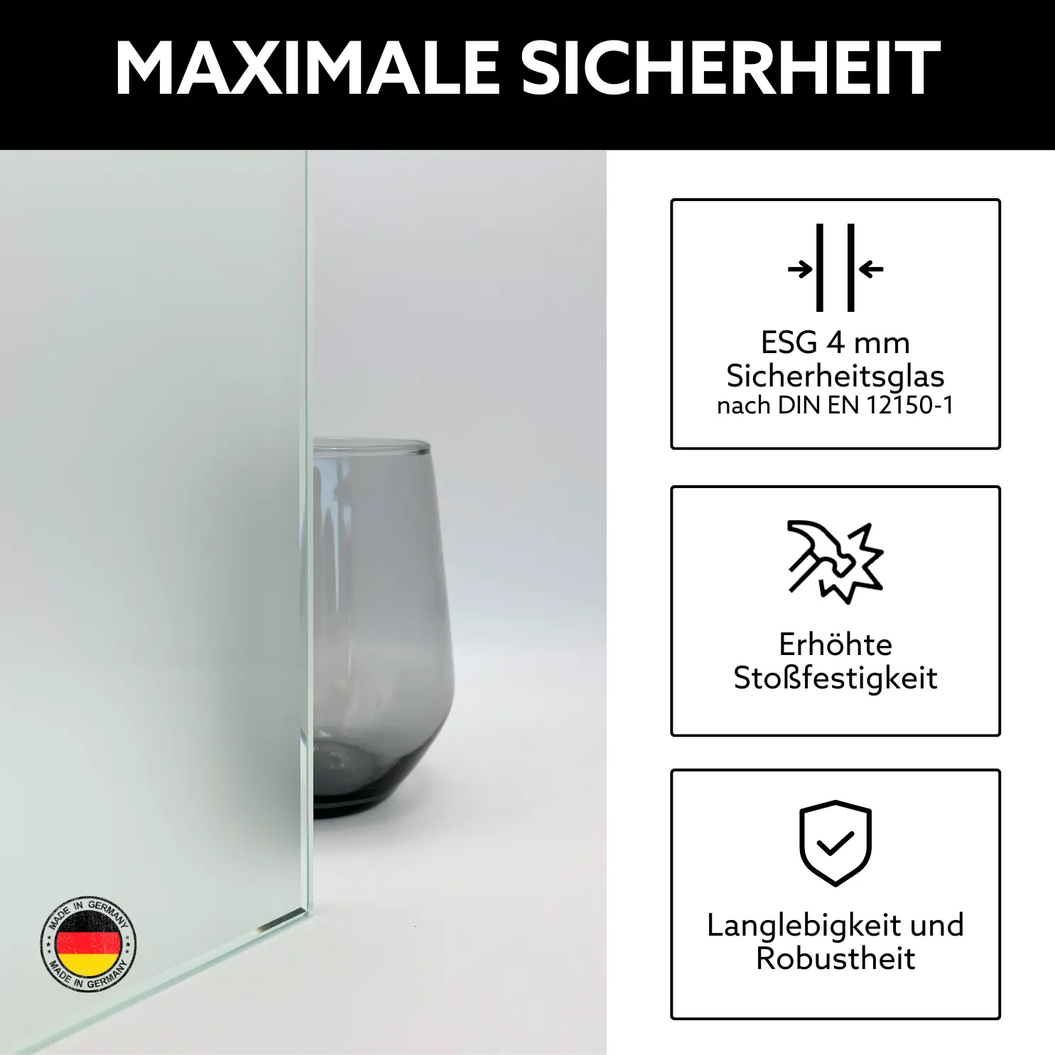 Glaseigenschaften Milchglas für Lichtausschnitte