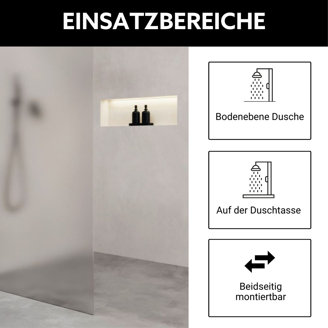 Nahaufnahme bodenebene Dusche