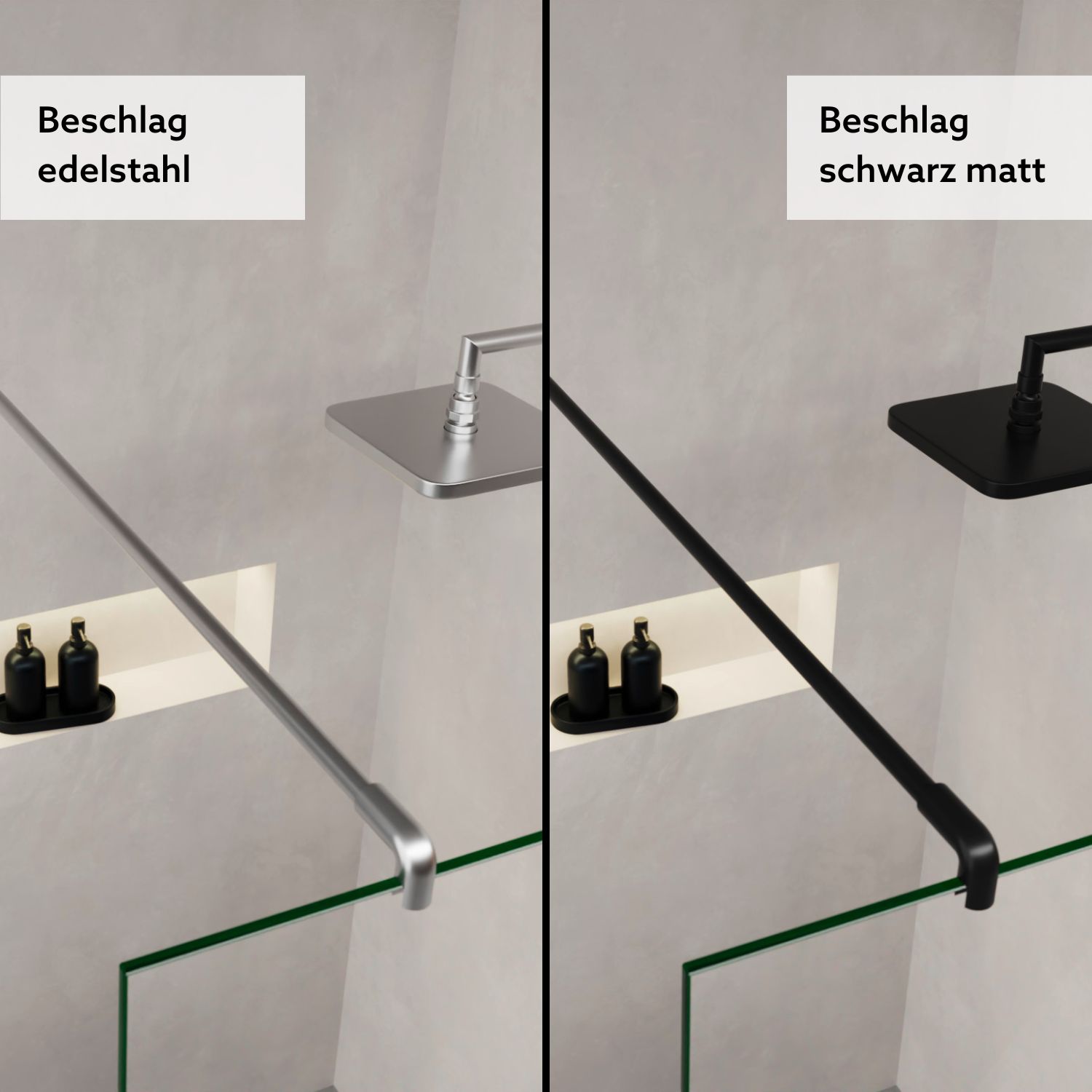 Edelstahlfarbene Stabilisierungsstange und schwarz matte Stabilisierungsstange