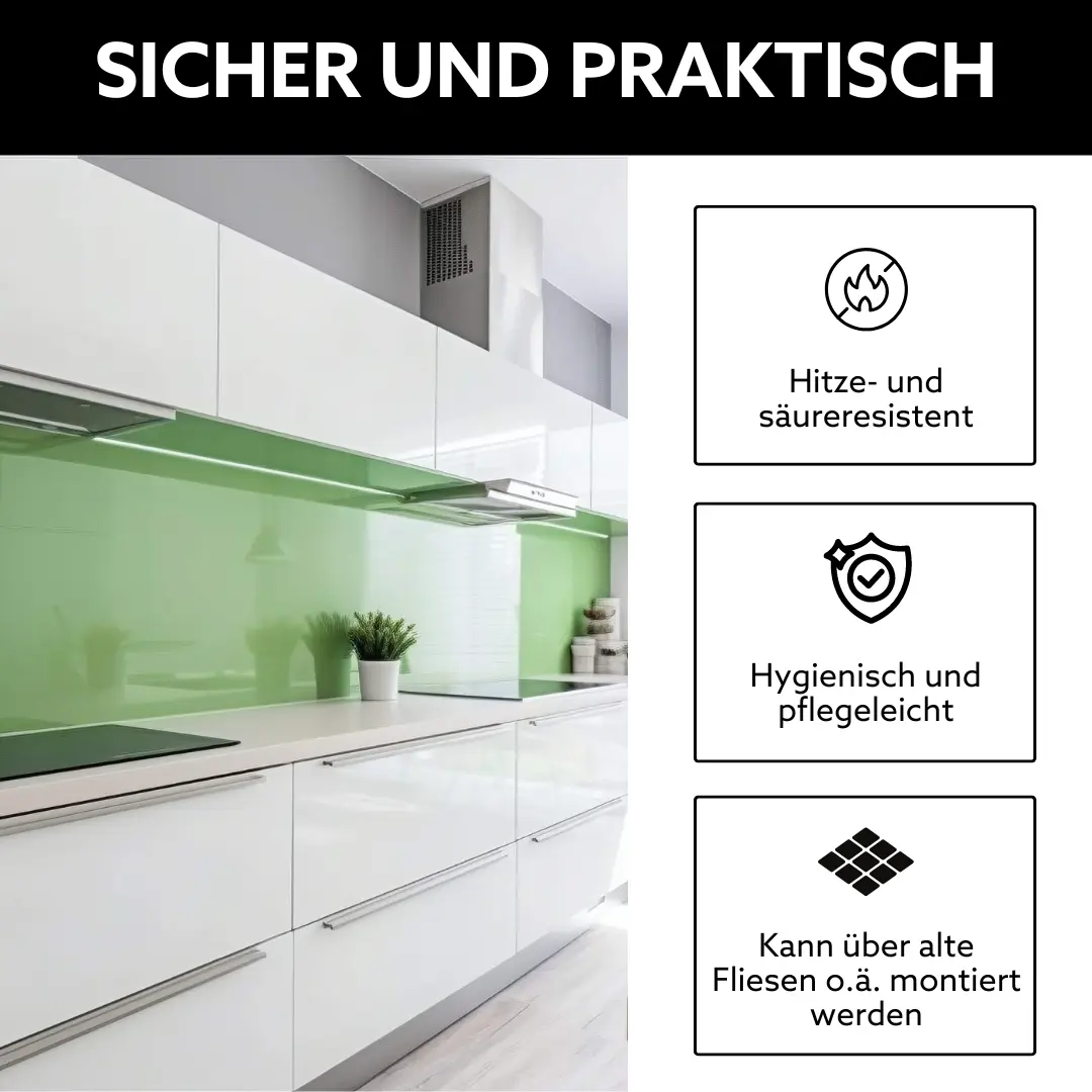 Sicherheitsaspekte und Praktikabilität einer SOGLAS Küchenrückwand