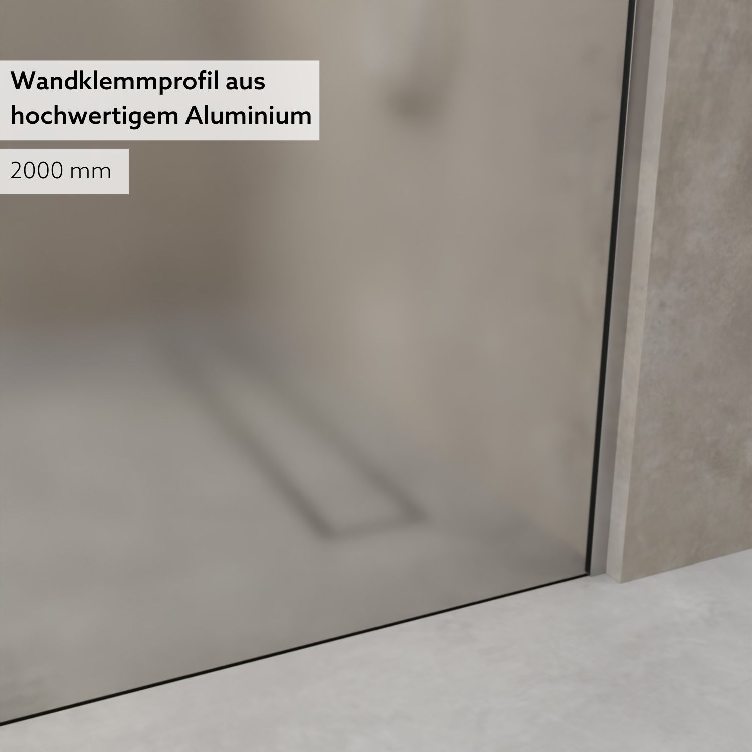 Wandklemmprofil Edelstahl für satinierte Walk In Dusche