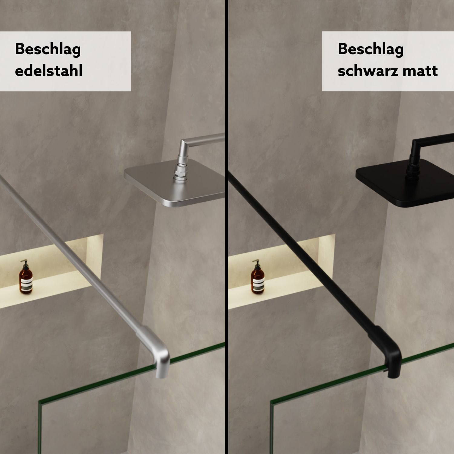 Edelstahlfarbene Stabilisierungsstange und schwarz matte Stabilisierungsstange