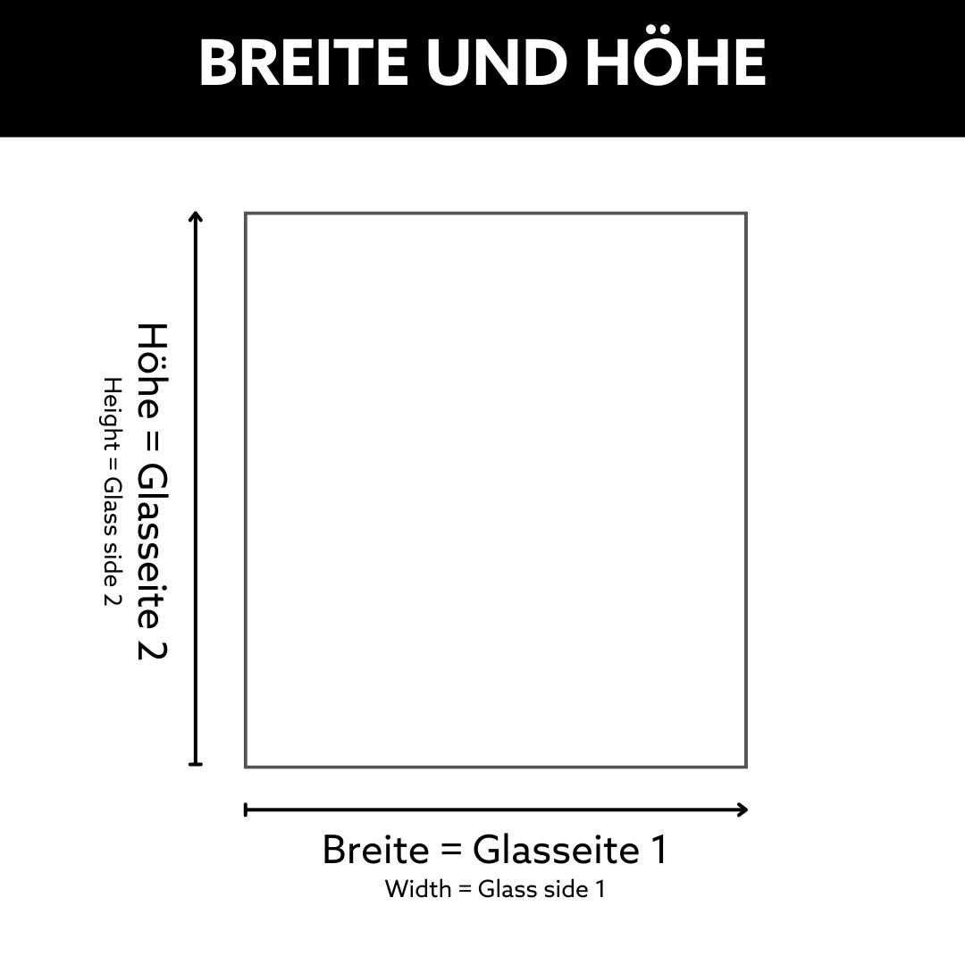 Abmessungen Glas nach Maß