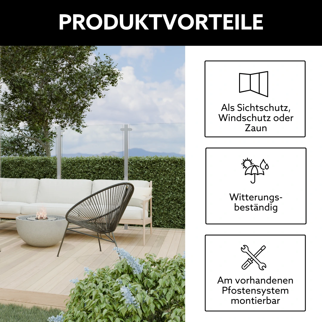 Produktvorteile  Wind- und Sichtschutz