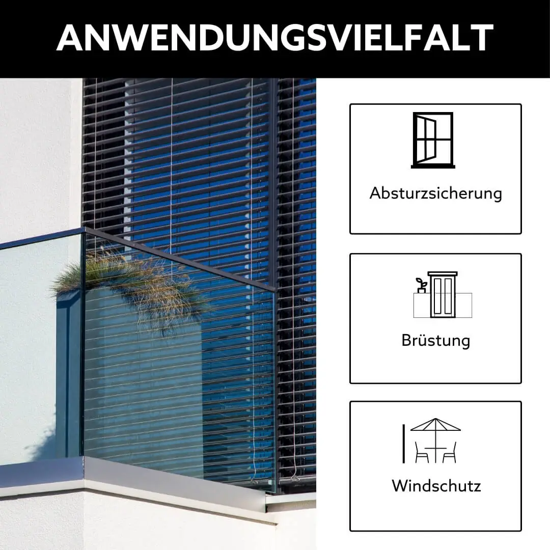 VSG Glas als Balkonbrüstung