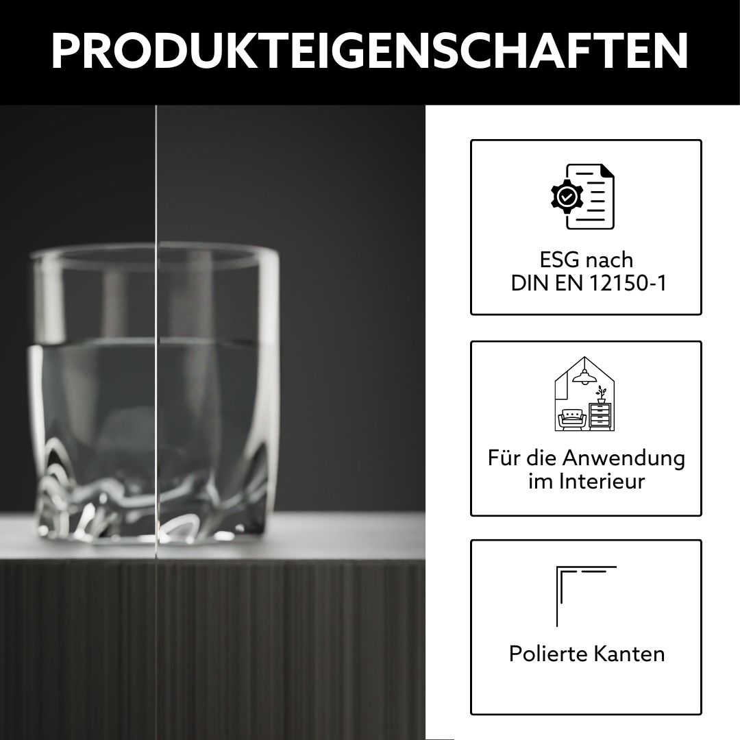 Produkteigenschaften von Klar- und Weißglas