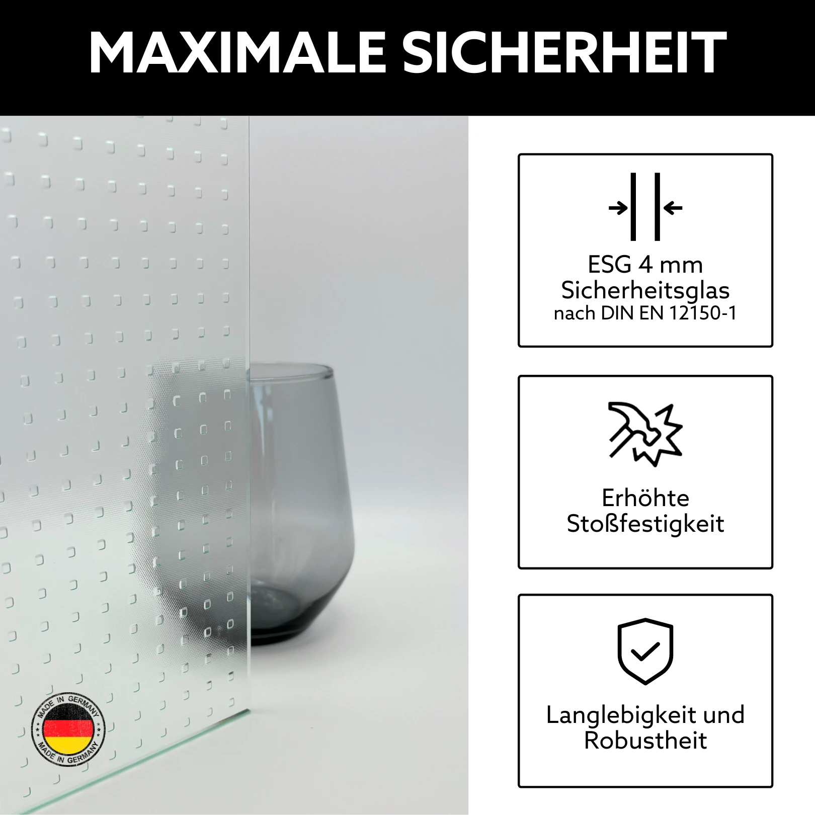 Eigenschaften von Ornamentglas Mastercarre