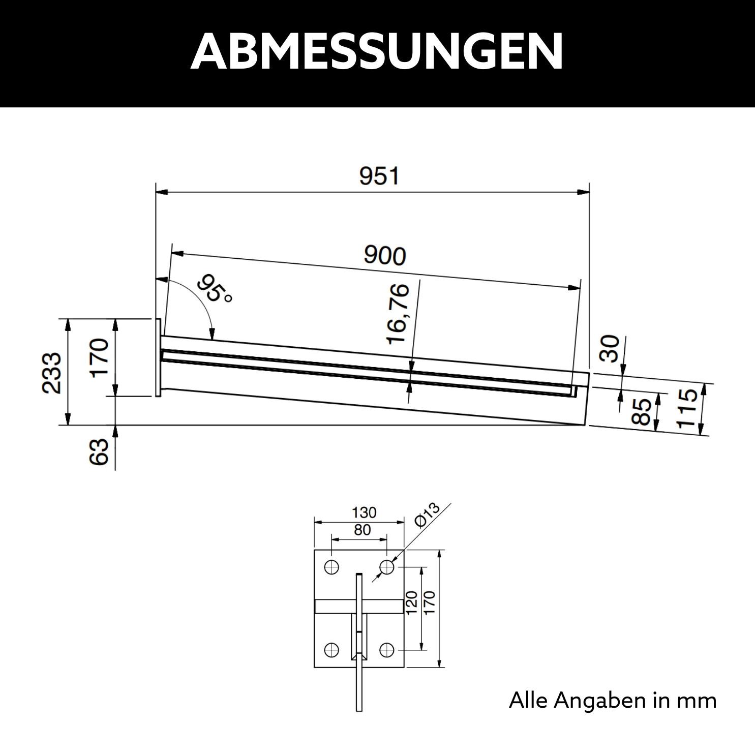 Abmessungen Schwertträger Glasvordach