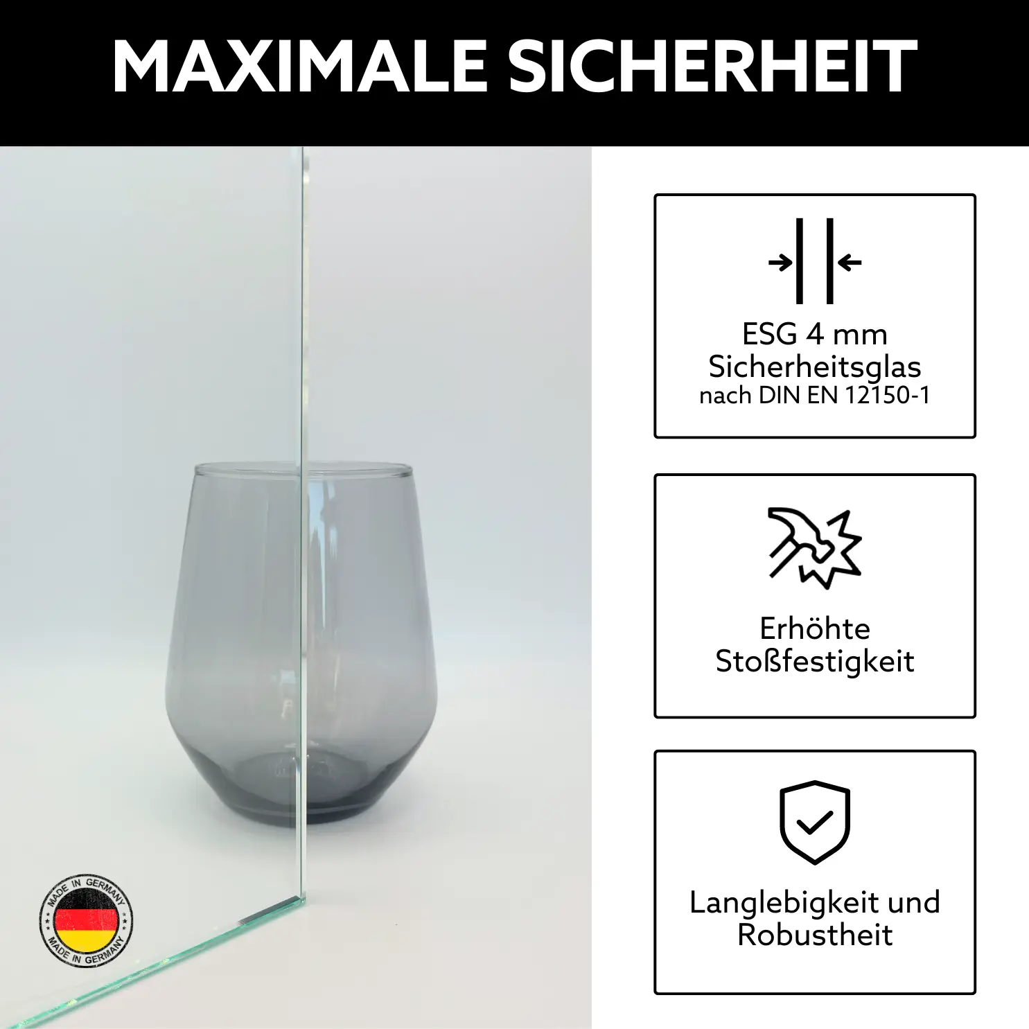 Glaseigenschaften Klarglas für Lichtausschnitte